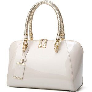 5074 Top-handle Handbags Purse Satchel Patent PU Shoulder Crossbody Bag